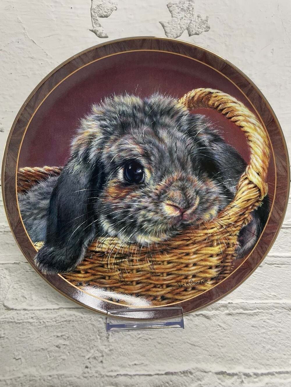 The Bradford Exchange Bunny Tales Basket Case Collector Plate
